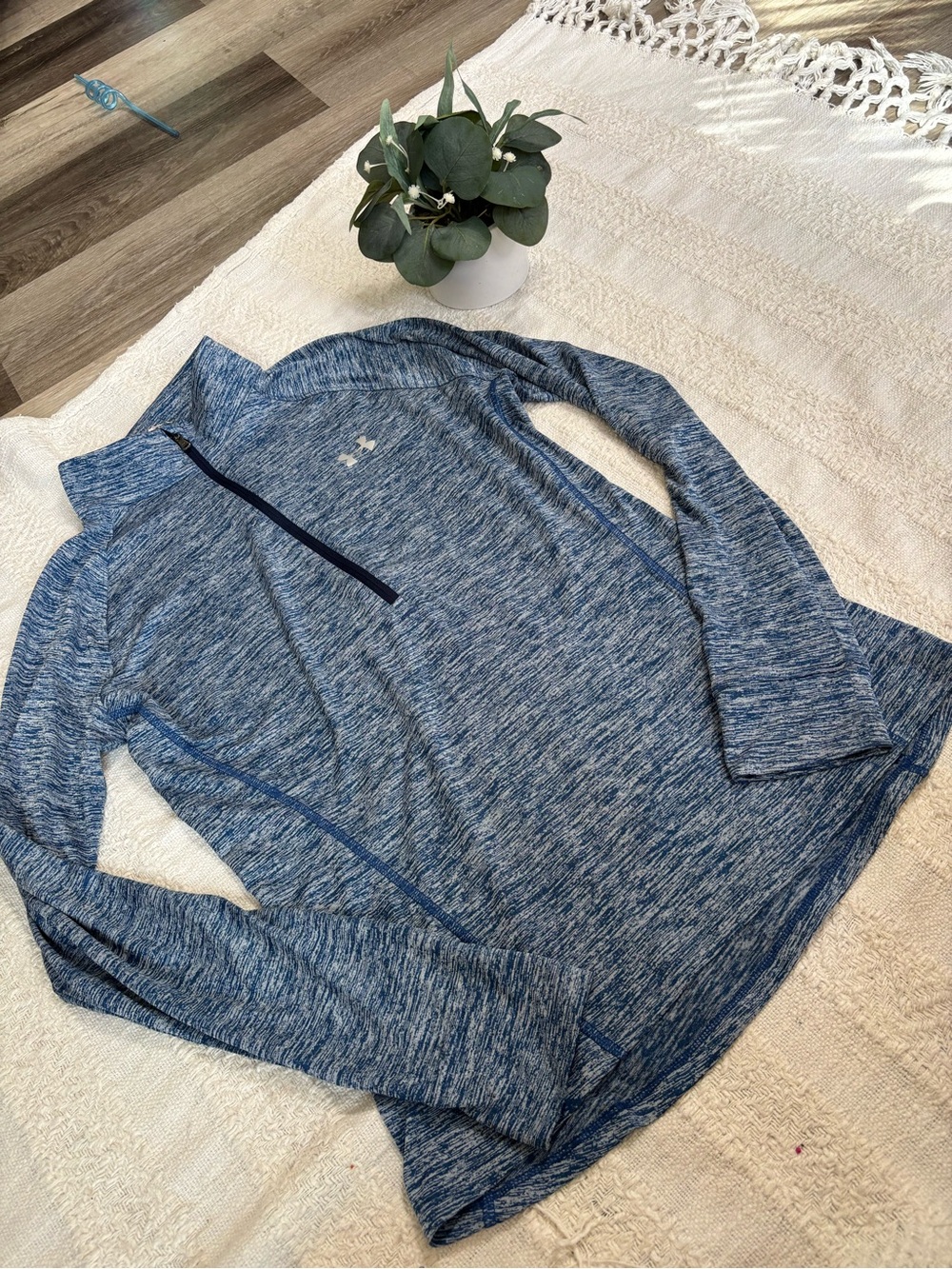 Under Armour Women’s Blue Marled Quarter-Zip Pullover
